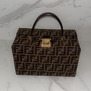 Fendi vintage zucca 2 way vanity bag